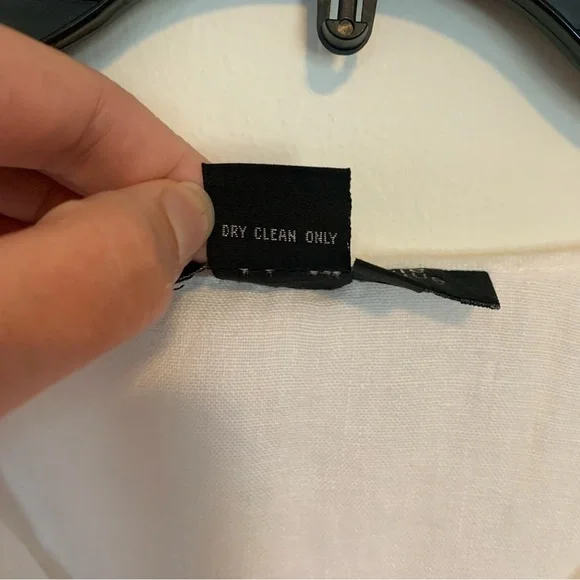 Cynthia Howie Boutique Dainty Beaded Linen White Embroidered Women's Top Sz 8 - Picture 8 of 11